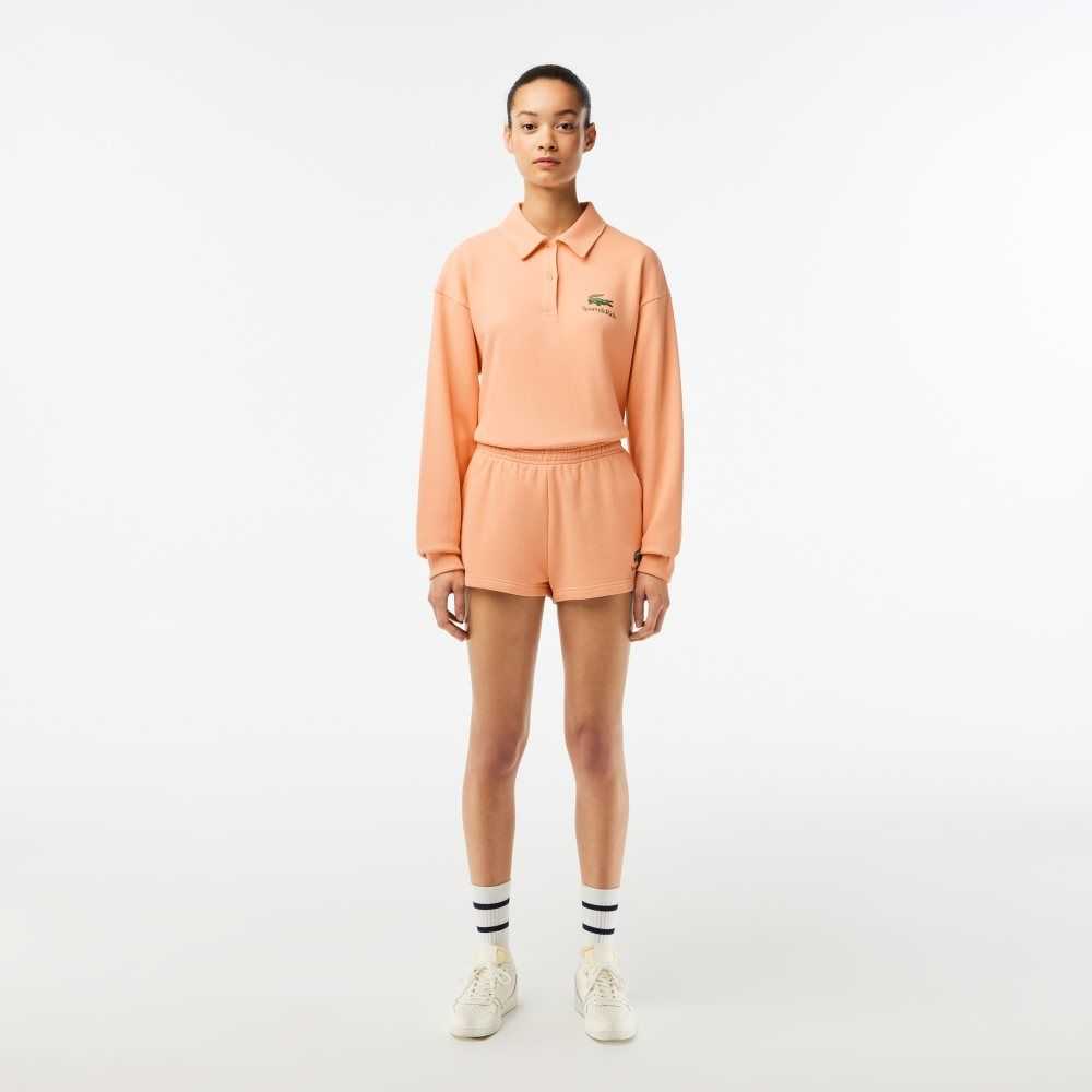 Lacoste x Sporty & Rich Fleece Shorts Light Orange | WZV-740826