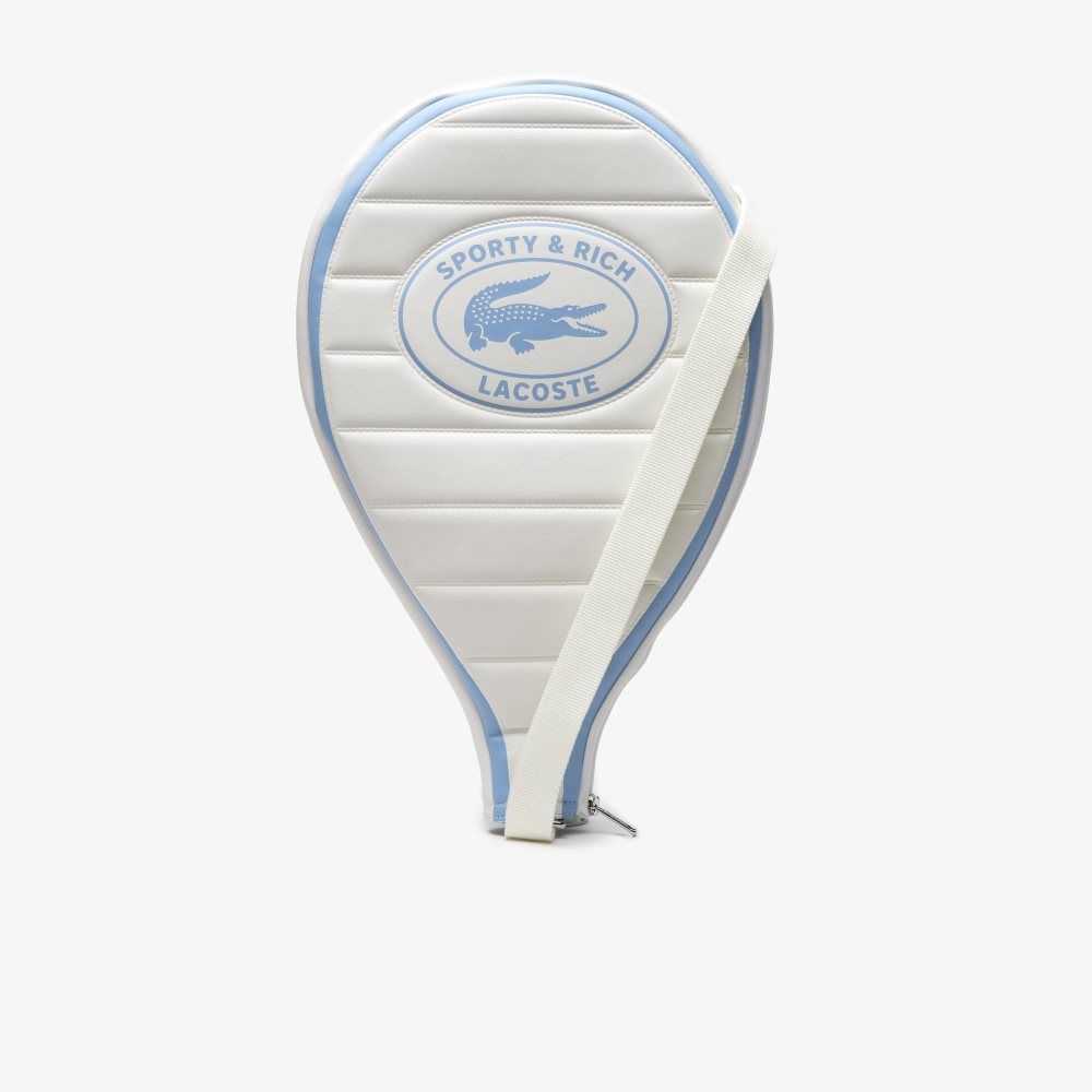 Lacoste x Sporty & Rich Racket Case Blanc Panorama | KZB-280956