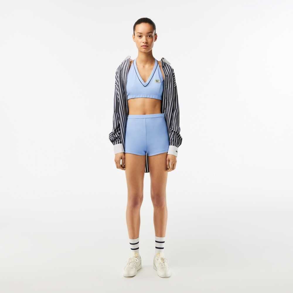 Lacoste x Sporty & Rich Tennis Shorts Blue | END-763829