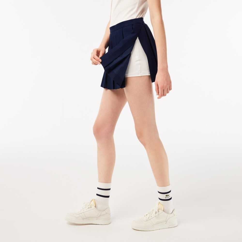 Lacoste x Sporty & Rich Wrap Skirt Navy Blue | NYX-573681