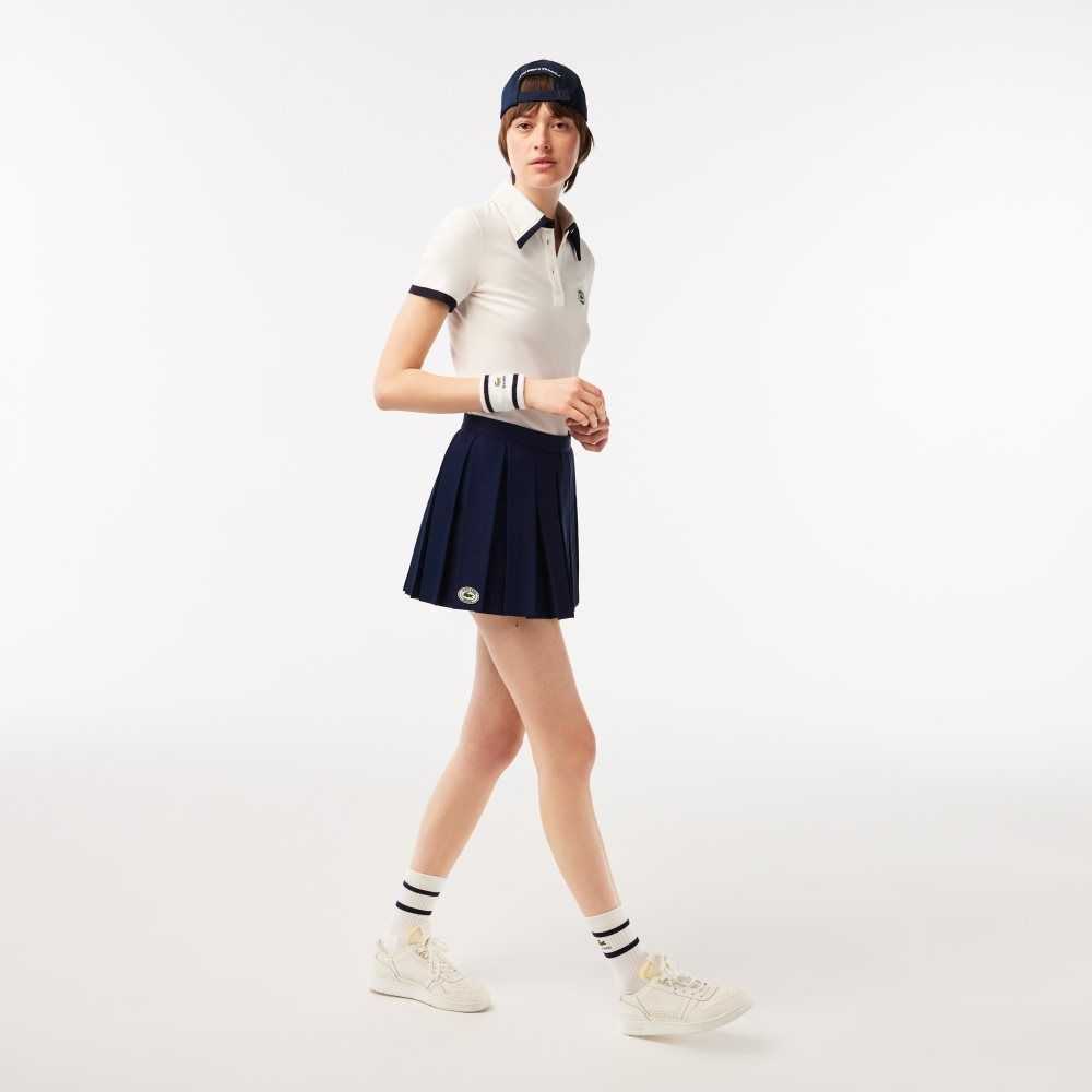 Lacoste x Sporty & Rich Wrap Skirt Navy Blue | NYX-573681