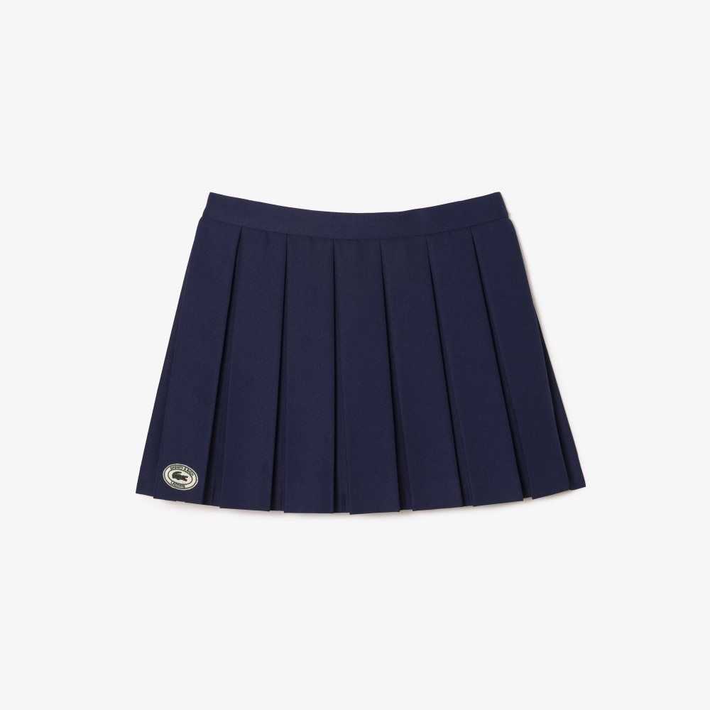 Lacoste x Sporty & Rich Wrap Skirt Navy Blue | NYX-573681