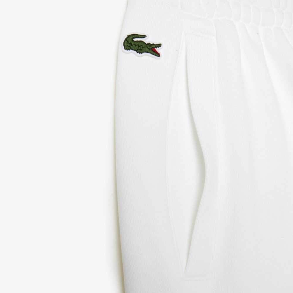 Lacoste x Thrasher Unbrushed Fleece Trackpants White | DMI-249580